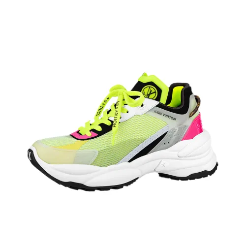LOUIS VUITTON Run 55 Low Топ Толстая подошва Кроссовки Женские Серый Зеленый