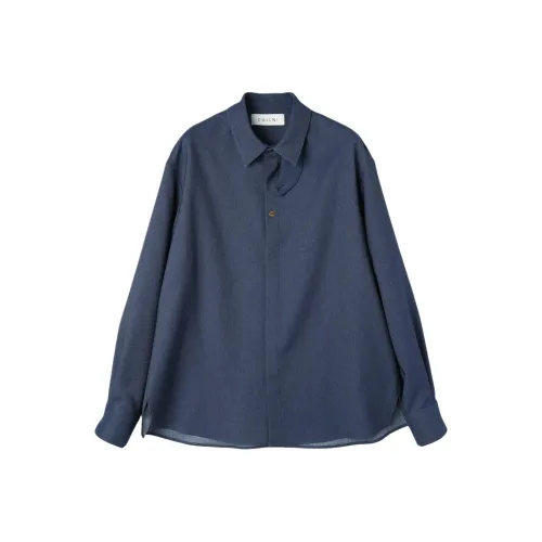 CULLNI FW25 Искусственный деним Передняя часть FLY Chin TAB Рубашка Унисекс