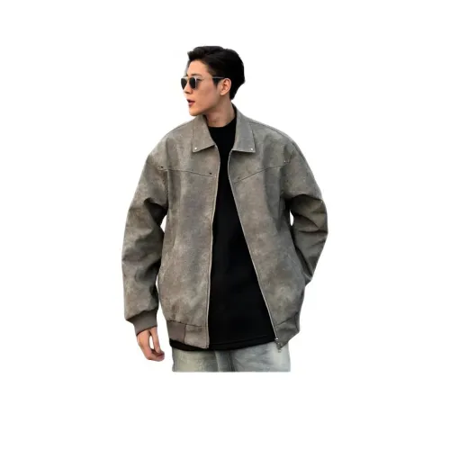 27DESHENGHUO Кожаная куртка мужская