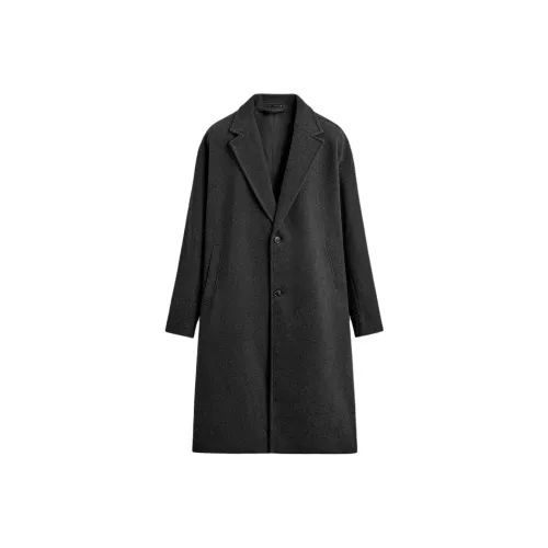 ZARA Мужское пальто угольно-серого цвета