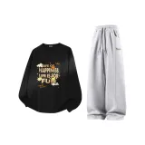 [2 пачки] Черный (Большое счастье) + Фотиния серый (Счастье, логотип на штанах)