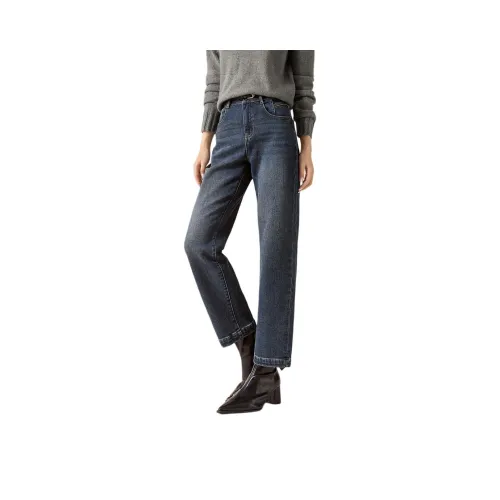 MOHANYIMEI Темно-синий женский джинсы