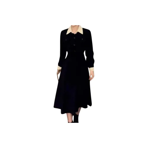 XIANSINIAO Длинное платье с длинными рукавами женское