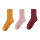 [3 упаковки, 33,5% шерсть, утолщенный] Имбирно-желтый, бордовый, розовый