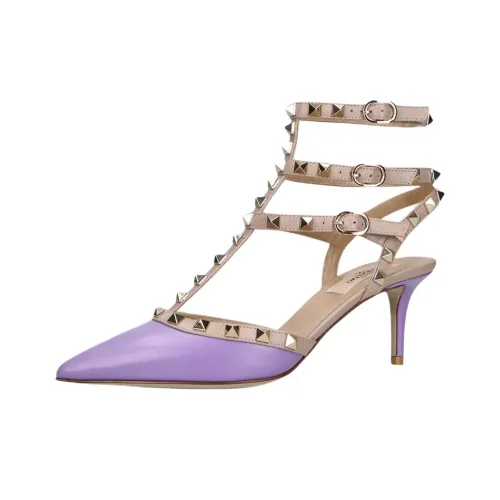 Valentino Узкий каблук Высокий каблук Сандалии 5 см Женские Фиолетовые