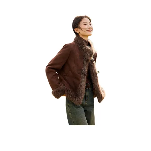 Mo Han Yi Mei Укороченное пальто женское