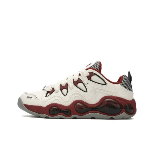 MitchellNess x FILA FUSION VERTICAL Cracked Shoes Low Топ Баскетбольные кроссовки Мужской Белый Красный