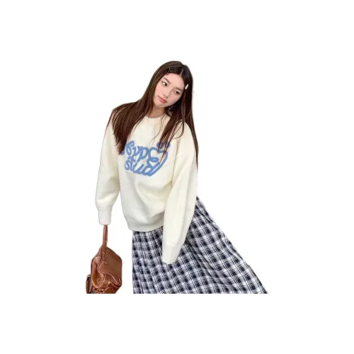 LANGQING Белый Женский Трикотаж