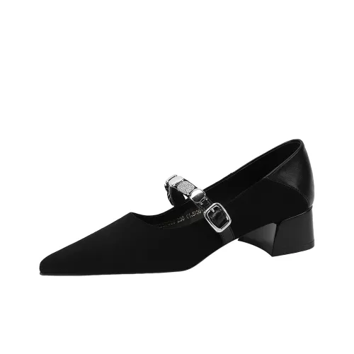 Mulinsen Грубый каблук Мэри Джейн Туфли Примерно 4 см Женские