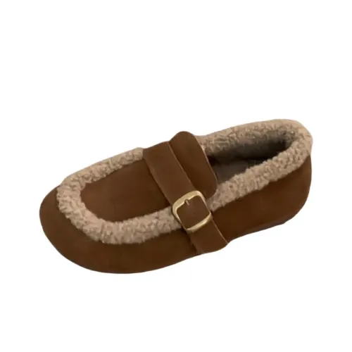 Eleven Elephants Бобовый ворсистый лоферы женские