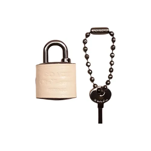 COACH Шар Цепочка Замок Key Pouch Украшение Сумка Аксессуар Женские Слоновой кости