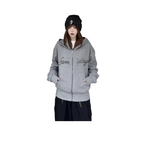 LANGQING Серый Бесплатная доставка On Бренд Наклеенный Женские Свитшоты