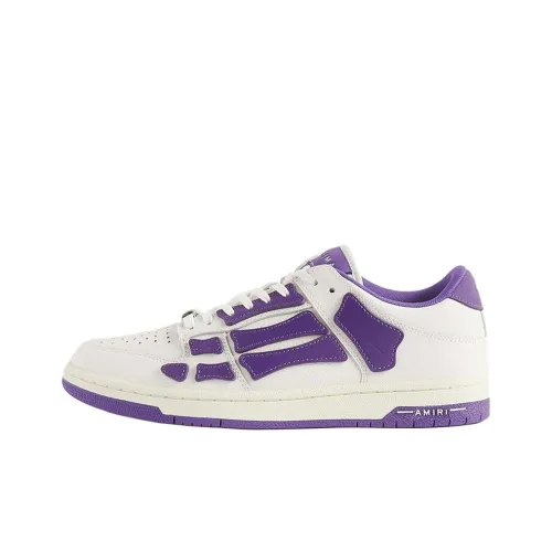 AMIRI Skel Топ Low Стильные Скейтбординги Мужской Белый Фиолетовый