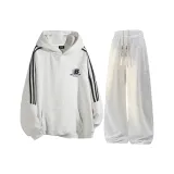 Белый Серый Топ + Белый Серый Штаны