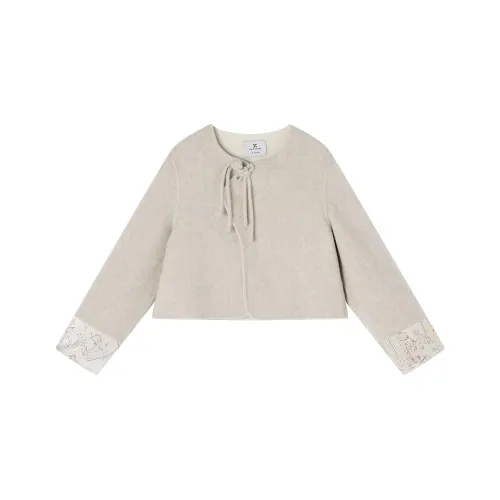 XIANGYING Светло-серый Женский Пальто