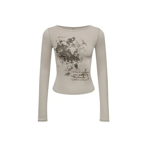 Ariseism Светлый Кофейный Женский T-Рубашки