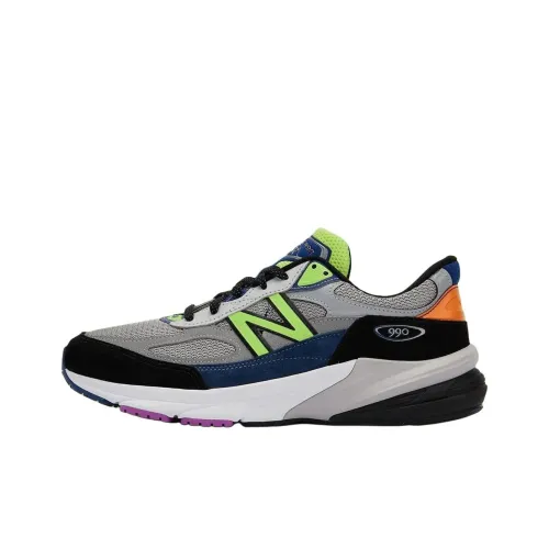 DTLR x New Balance NB 990 V6 Беговые кроссовки Мужские Серый Черный