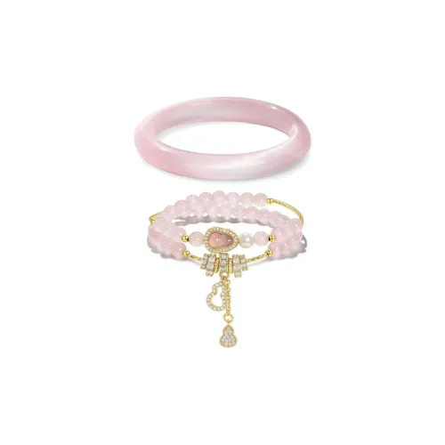 Artisan Lock Heart Jade Цветное стекло Браслеты Женские