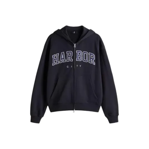 H M Морской Синий Белый Мужские Свитшоты