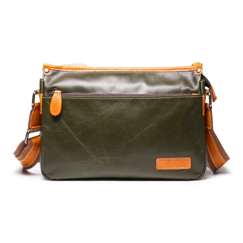 DOSRFINI Коровья кожа Сумка через плечо Стандартная Унисекс Авокадо зеленый