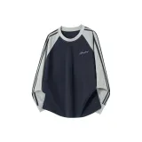 Темно-синий, синий и белый, серый, рукава.