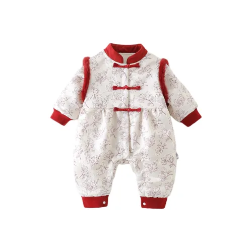 XiaoJinBu Красный Малыш Комбинезоны Ползунки