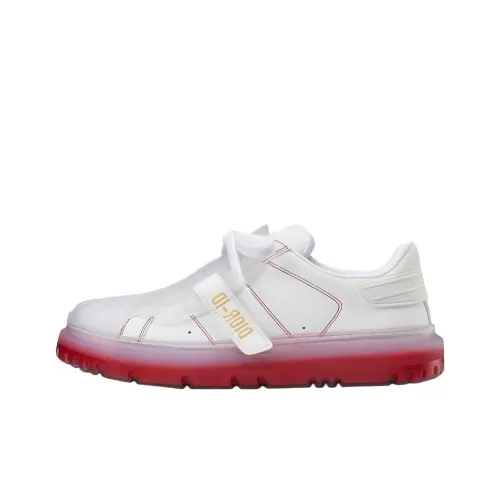 DIOR ID Оболочка Обувь Низкий Топ Стильные Скейтбординги Женские Белые Красные