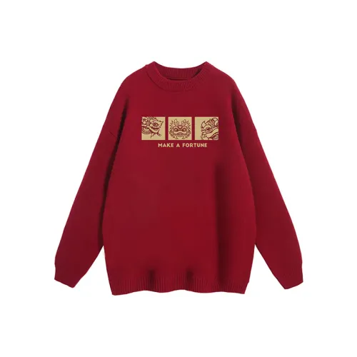 ILYOIL Бургунди Унисекс Свитера