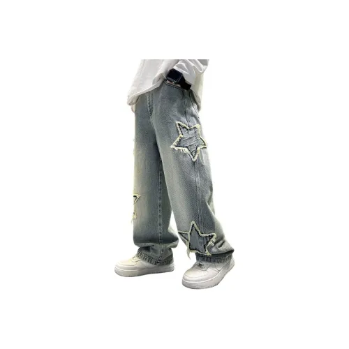 Meng Jia class Синие школьные джинсы