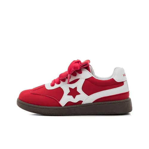 HUANQIU Легкий Дышащий Противоскользящий Низкий Топ Немецкая Армия Кроссовки Женские Красный