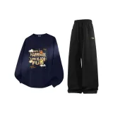 [2 упаковки] Темно-синий (Ma Яркий Жизнь) + Черный (Ma Яркий Жизнь Логотип на штанах)