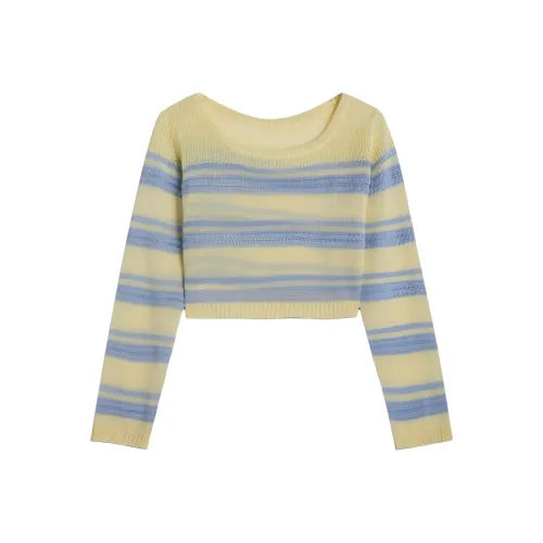 CENGXIAOXIAN Желто-синий Полосы COVER UP Женский Трикотаж