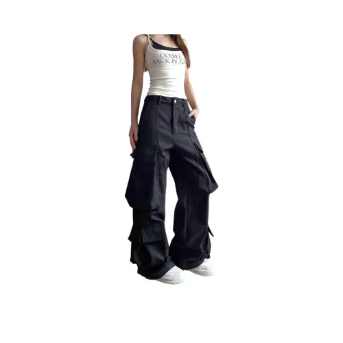 UNA RETA Black Unisex Casual Pants UNA RETA Черные Унисекс Повседневные Штаны