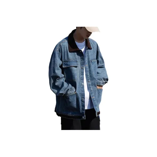 THINGYLAB Синий Мужской Джинсовые Куртки