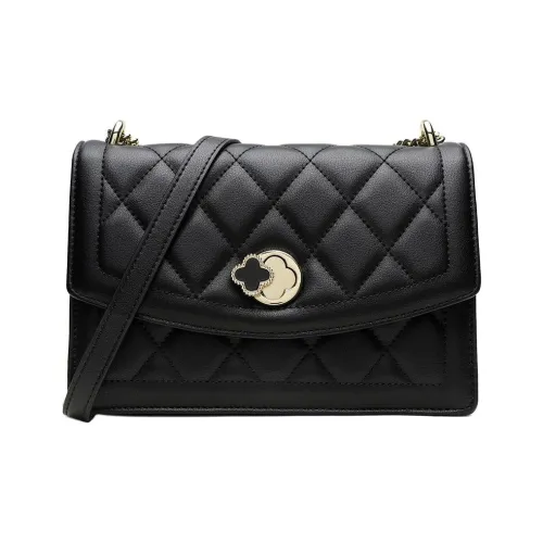 L'ALPINA Корова Кожа Цепь Сумка через плечо Стандартная Женская Черный Экрю