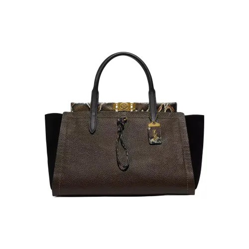 COACH Troupe Кожа Сумка через плечо Сумка Большая Женская Черная Зеленая Многоцветная