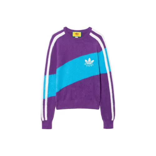 GUCCI x Adidas Originals Коллаборация FW22 Свитер Мужской Фиолетовый