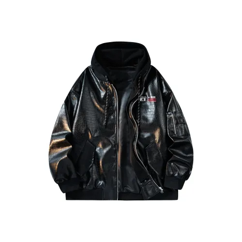 A.X.S.K Черный Унисекс Кожаные куртки