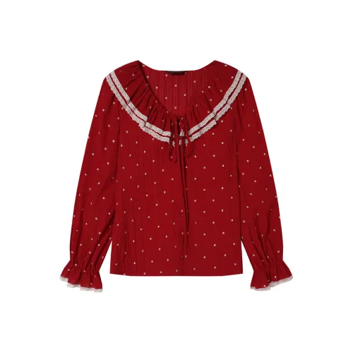 LOUISY AO Бордовые Женские Рубашки