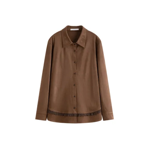 FANSILANEN Винтаж Коричневый Женские Рубашки