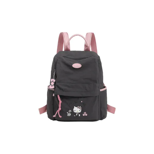 TOUTOU HELLO KITTY collaboration Хелло Китти Ткань Рюкзак Обычный Женские Кокосовый серый