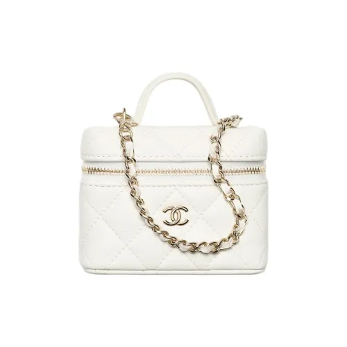 CHANEL Телячья кожа Bag Charm Сумка Мерч Мини Женская Белая