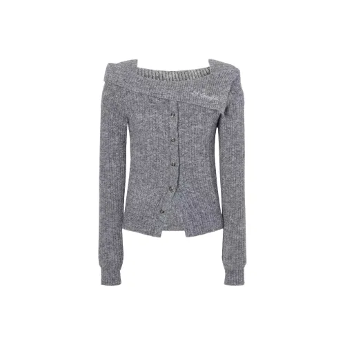 Wang Leshi Серый Женский Трикотаж