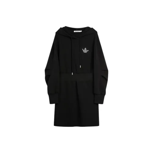 ELLE Длинное платье с длинными рукавами женское