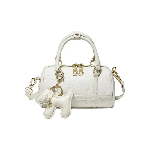 FOXER Коровья кожа с синтетической кожей через плечо сумка маленькая белый черный