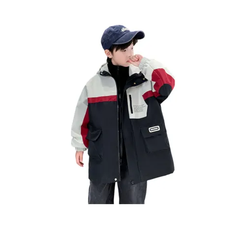 Aisina Черное пальто с флисовой подкладкой унисекс ветровка