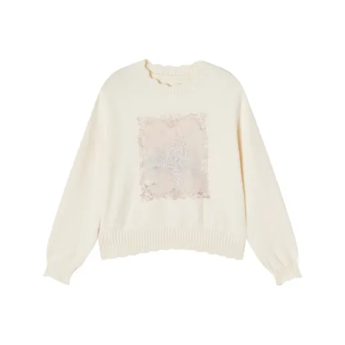 XIANGYING Цапельно-белый Женские Свитера