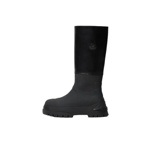 Moncler A$AP ROCKY совместный модель Колено Высокие сапоги 9,4CM Унисекс Черный