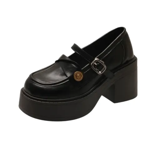 PARK DANCE Туфли Мэри Джейн с грубым каблуком Женские