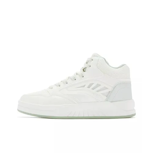 361° Slip-resistant и дышащие высокие кроссовки для скейтбординга женские белые серо-зеленые